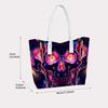 Trendy Skull Printed Large Tote Bag Fashion Casual Lightweight Shopping Handbag for Daily Outings