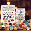 Gemstone Advent Calendar 24 Day Natural Crystal Rock Collection Christmas Countdown Calendar Gift for Boys Girls Teens Adults
