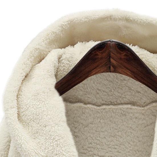 Dámský chlupatý kardigan s kapucí, nadměrná fleecová bunda s otevřeným předním dílem, sherpa kabát, podzimní zimní svrchní oděv s kapsami