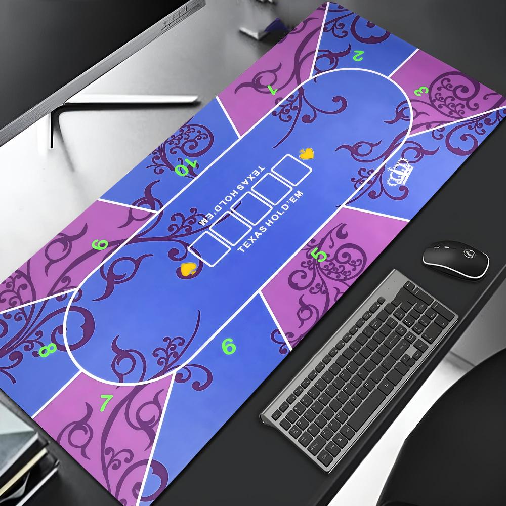 Texas Poker Mat Mouse Pad Edge Big Gaming Desk Decor Locking Computer Gamer Large Rubber Art Mousepad Laptop Desk Mat