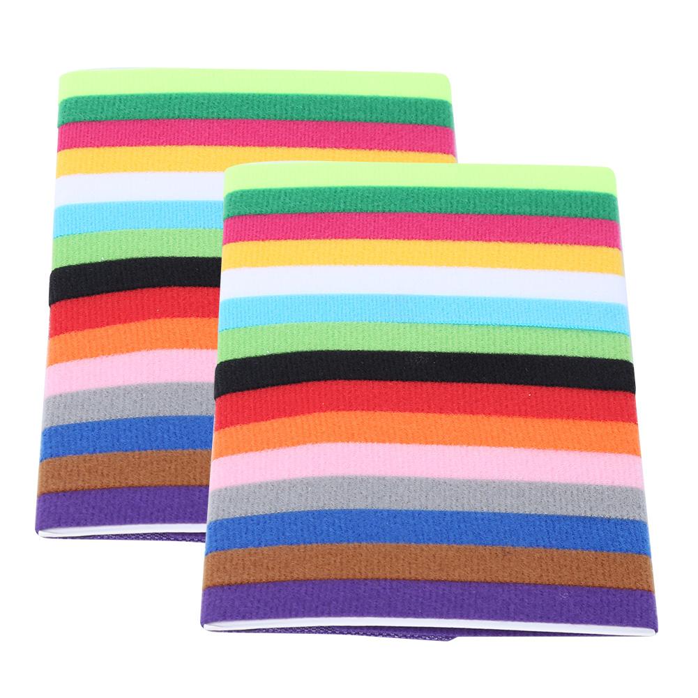 (30 Peças 2 Sacos) Fecho de Fita Aderente Tiras Reutilizáveis Coleira Ajustável Organizador de Fios