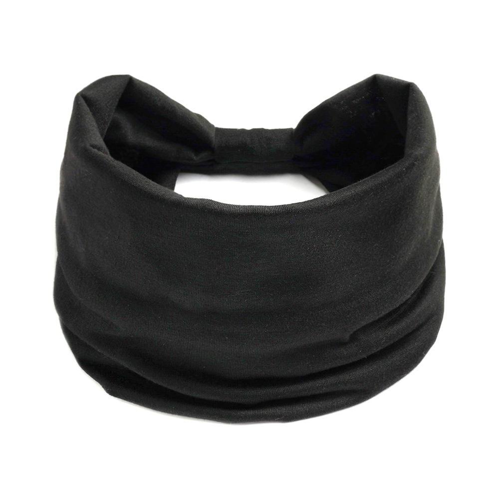 

Solid Color Elastic Sports Headband, Unbreakable Wide Edge Headband, Decorative Headband, Daily Styling Accessories чёрный