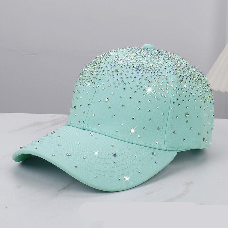 Fashion Diamond Hat Korean Version Trendy Versatile Full Diamond Baseball Cap For Spring Autumn Travel Sun Shading Duckbill Hats