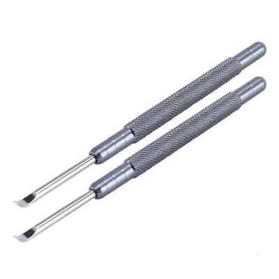 Lot de 2 Outils de Réparation d'Horloger en Métal Outils Extracteurs d'Aiguilles de Montre Leviers à Lame Plate