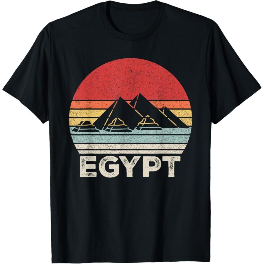 

Vintage Retro Egyptian Pyramids T-Shirt XXXXXL чорний
