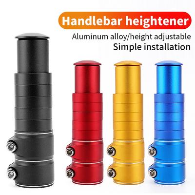 124/138mm Bicycle Handlebar Extender Bike Stem Increased MTB Bike Fork Stem Rise Up Extension Adapter Bicycle Parts Accessories