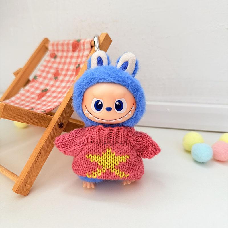 Mini Version 4.0 Vinyl Face Plush Blind Box Doll Clothes Christmas Set Small Nose Gaga Heart Bottom Password