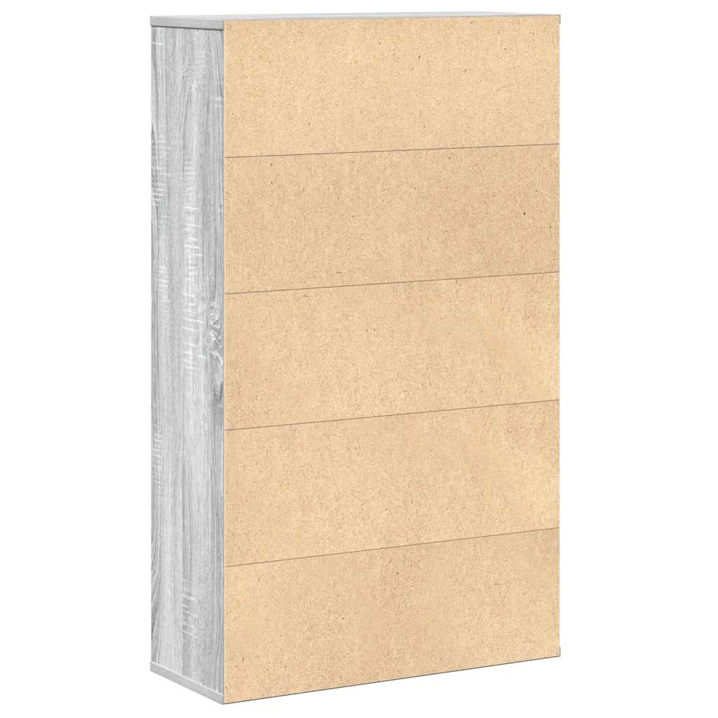 Bookshelf Grey Sonoma 60 x 24 x 101.5 cm Particleboard