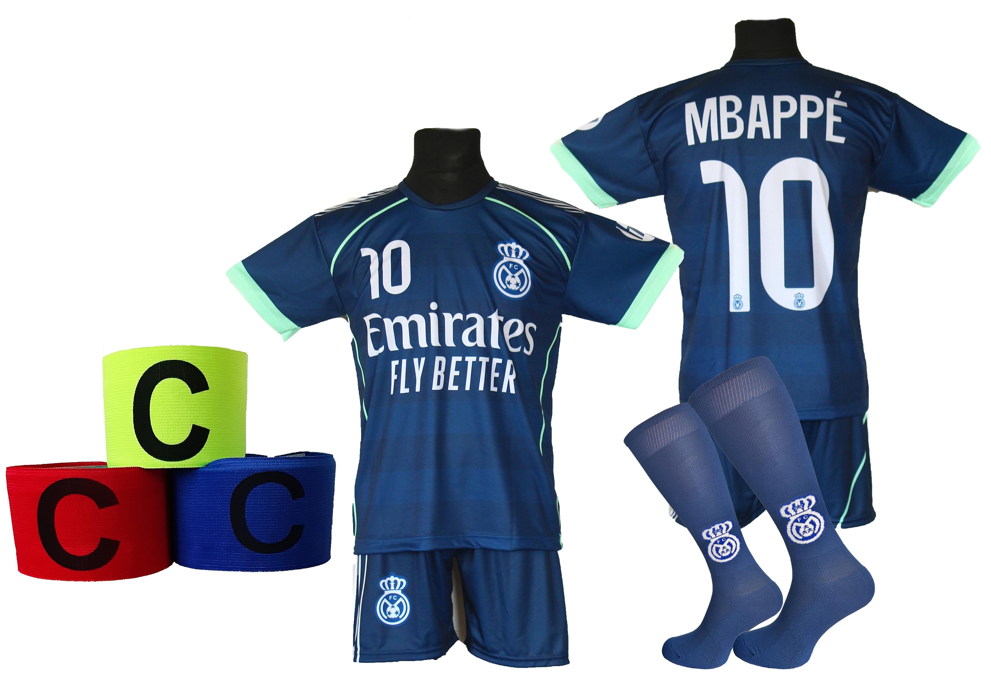 Kit da Calcio MBAPPE: T-shirt, pantaloncini, calzini + fascia per capelli - taglia 158