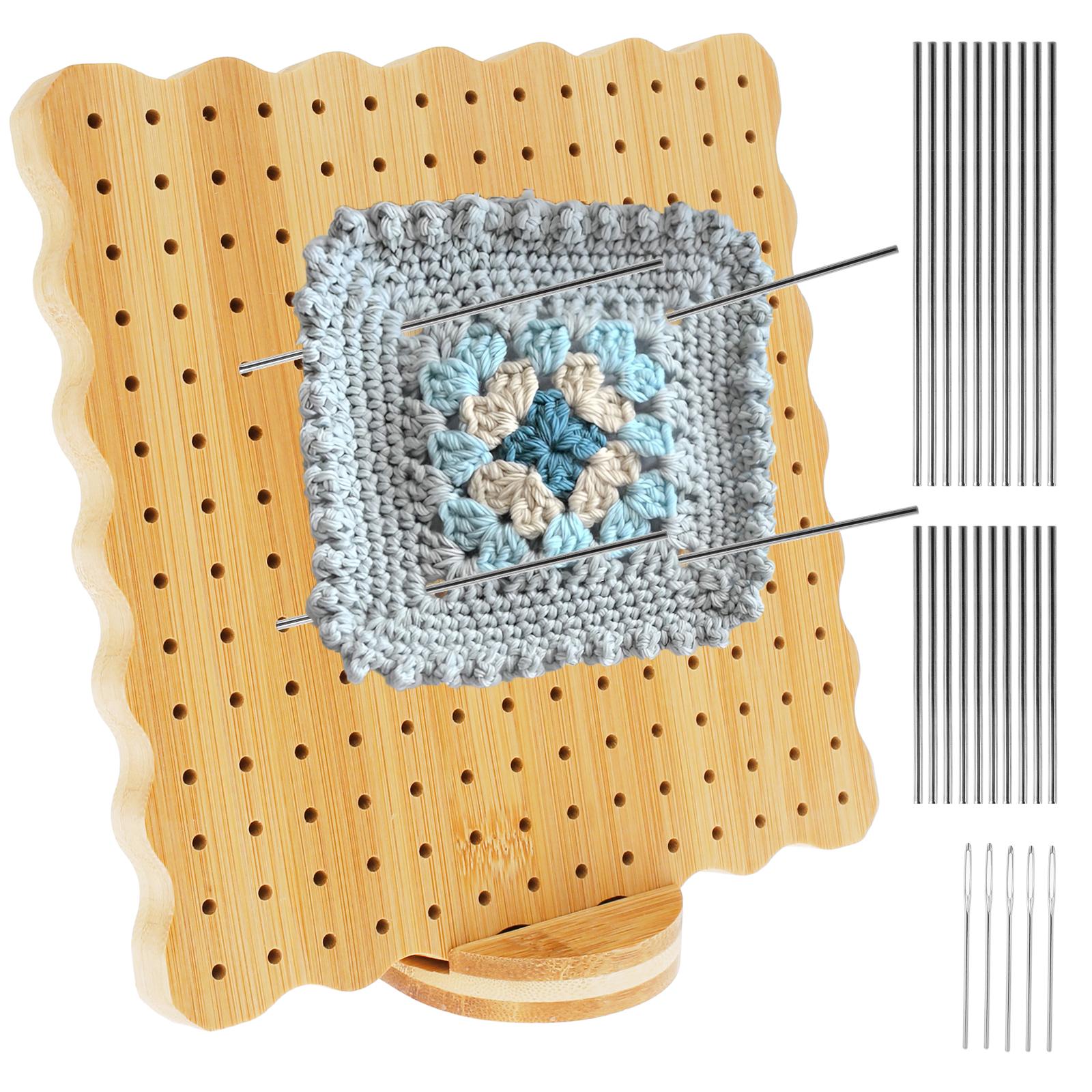 

Деревянный набор для блокировки вязания крючком со штифтами из нержавеющей стали, доска для блокировки бабушкиного квадрата для начинающих любителей вязания, подарки
