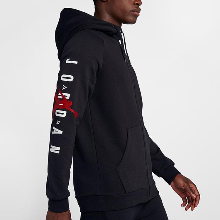 Jordan Jumpman Fleece-Lined Hooded Jacket Men Outerwear Black AH6241-011