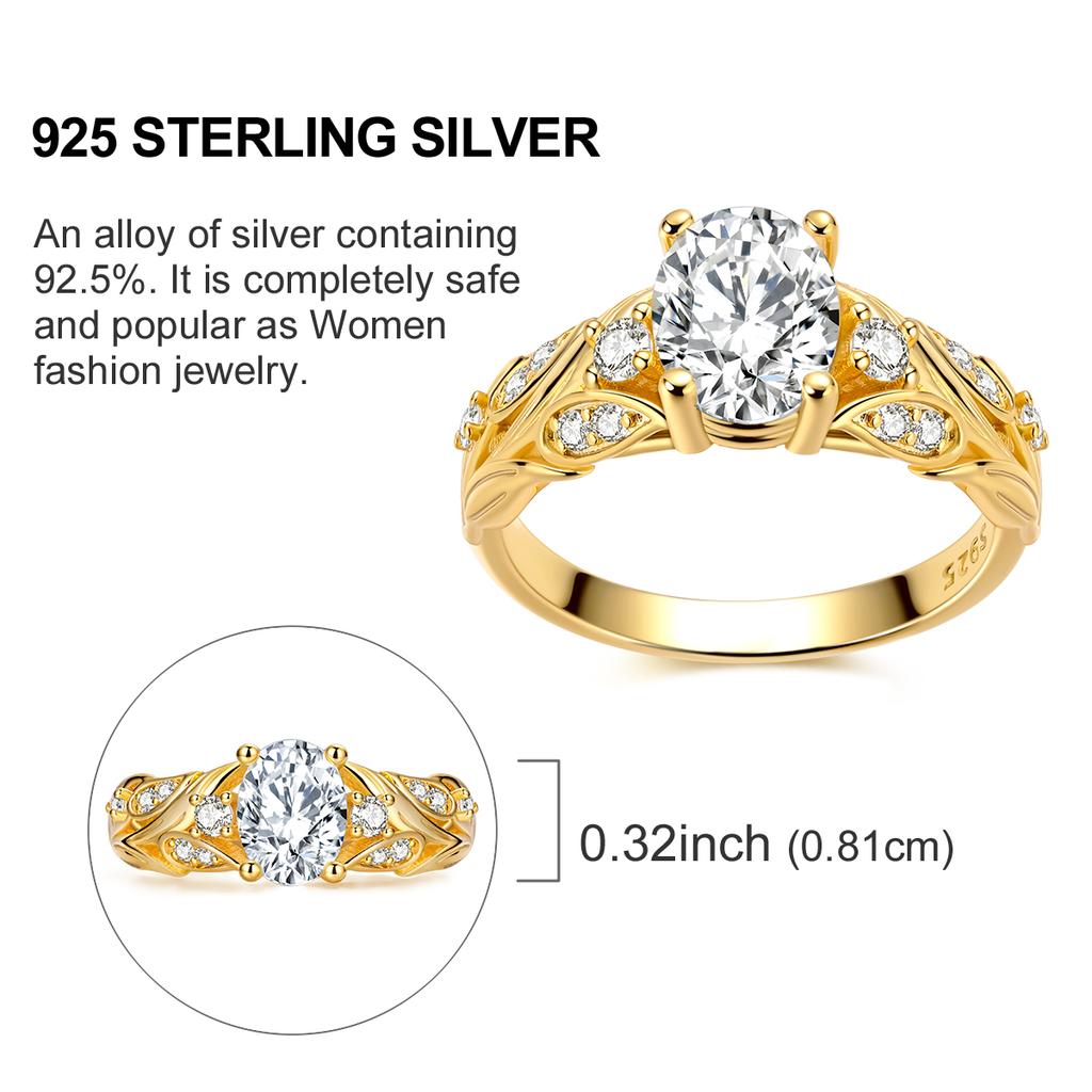 Golden Simple copper Zircon Star Shape Moon Ring Authentic Design Finger Rings for Women High Quality Wedding Jewellery Gift