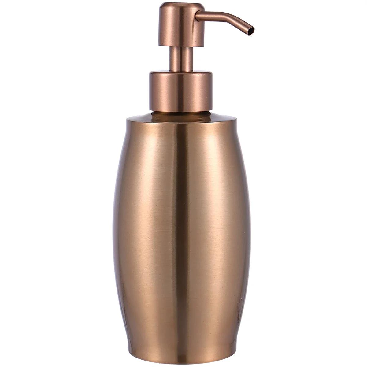 

350ML Soap Dispenser 304 Stainless Steel Refillable Bathroom Shampoo Dispen for Kitchen Sink Dishes Detergent Storage Bottle рожевий колір золота