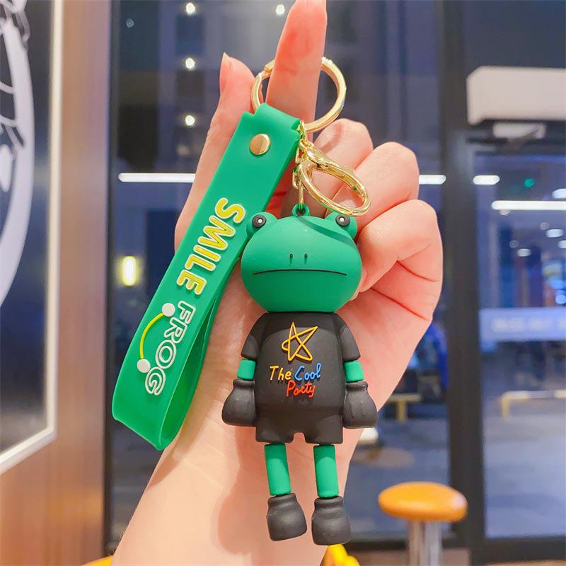 Creative Cartoon Long-legged Frog Doll Keychain Female Cute Creative Couple Key Chain Ring Bag Gift Pendant