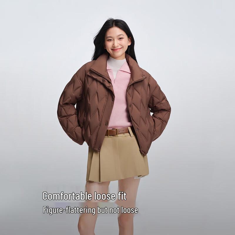 BOSIDENG Stand Collar Diamond Quilted Lightweight Down Jacket