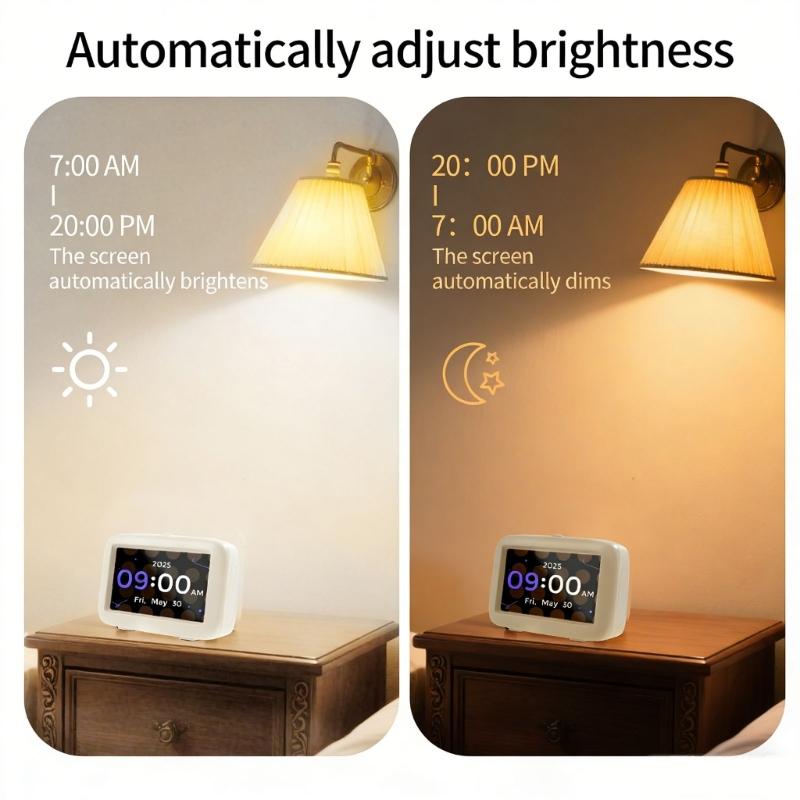 Auto Updating Seasonal Time Instrument With 5 Recurring Alarms Big Screen Information Storage Great For Cognitive Health Individuals