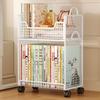 Mobile Under-Desk Bookshelf with Wheels for Students