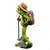Climbing Frog Figurine Creative Design Resin Statue Handcrafted House Decoration for Hikers,
