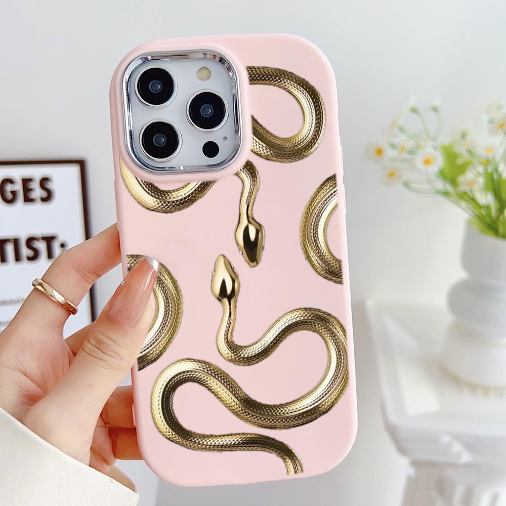 LZ5 Butterfly Black Gold Snake Soft Phone Case for Samsung S24 Ultra S23 Plus S21 FE A16 A54 A52 A06 Infinix Hot 40 Lens Protection Shockproof Cover