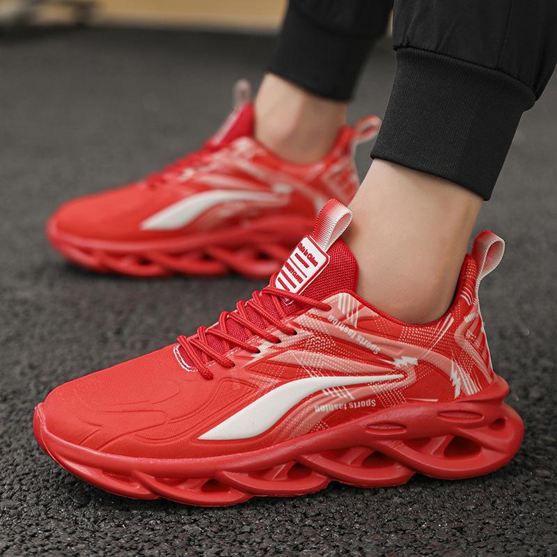 

Мужская обувь большого размера 46 размера, красная, иностранного стиля, новогодняя обувь, полая подошва, сверхлегкая спортивная обувь, модные кроссовки для папы 39 красный