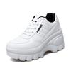 Weiße Keilabsatz Sneaker Damen Frühling Herbst Atmungsaktiv Klobige Plateau Sneaker Damen Zum Hineinschlüpfen Netz Laufschuhe