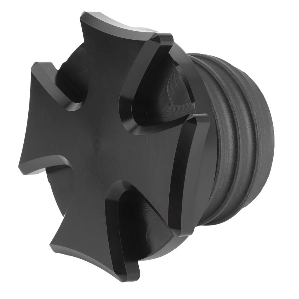 Billet Aluminum Fuel Oil Tank Cover Cap Replacement Black Color Motorcycle Accessory