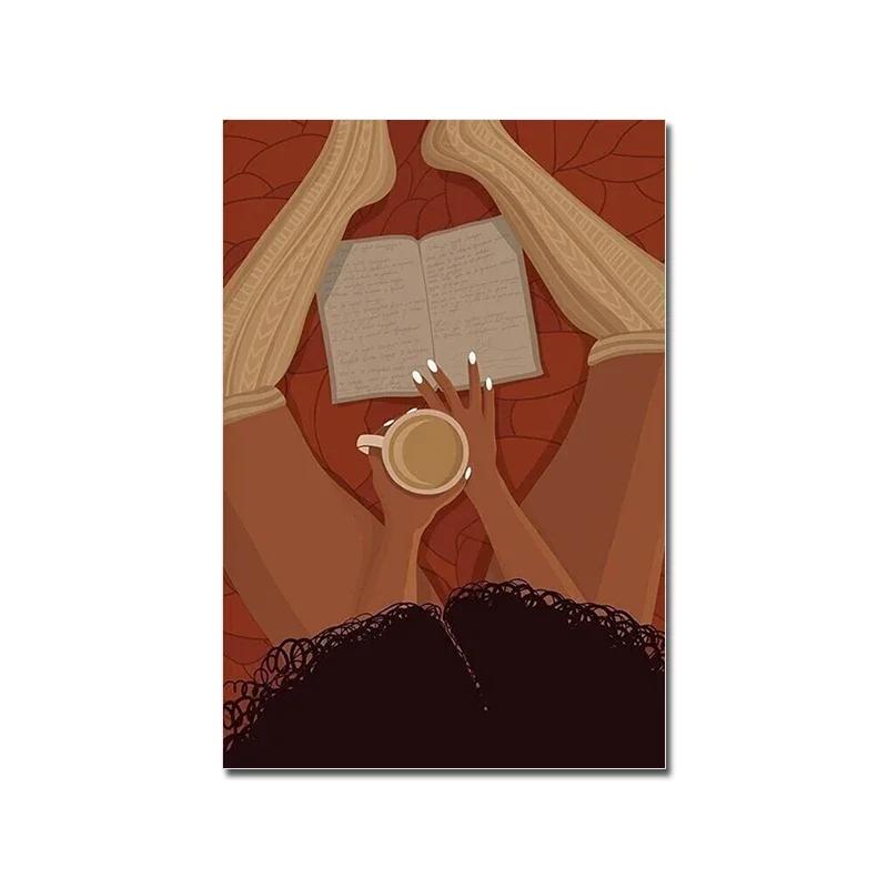 Take A Bath Boho Poster Black Woman Feminism Nordic Art Print Body Care Canvas Painting Wall Picture Living Room Bathroom Decor