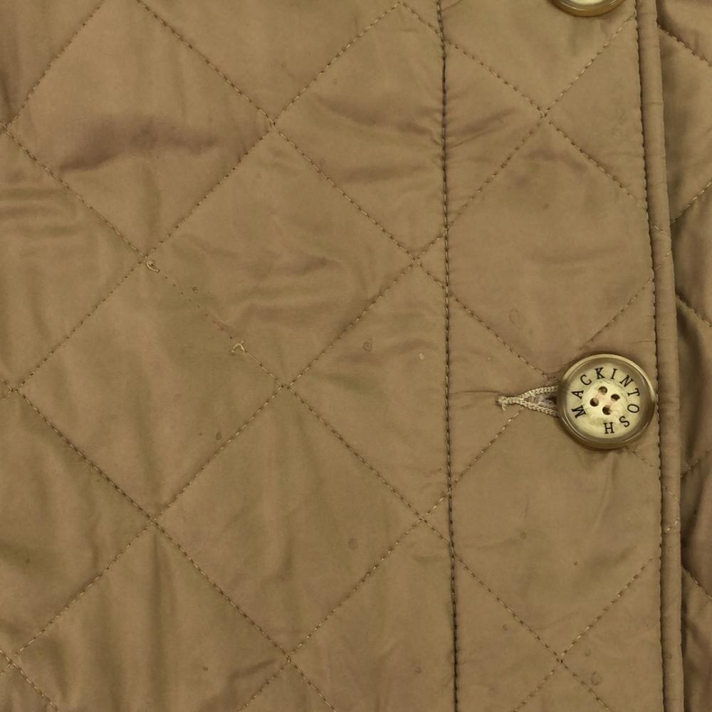 MACKINTOSH SCOTLAND Hooded Quilted Coat 36 Beige Back Bore Women Used