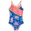 2023 Floral Ruffle One-Piece Swimsuit for Girls