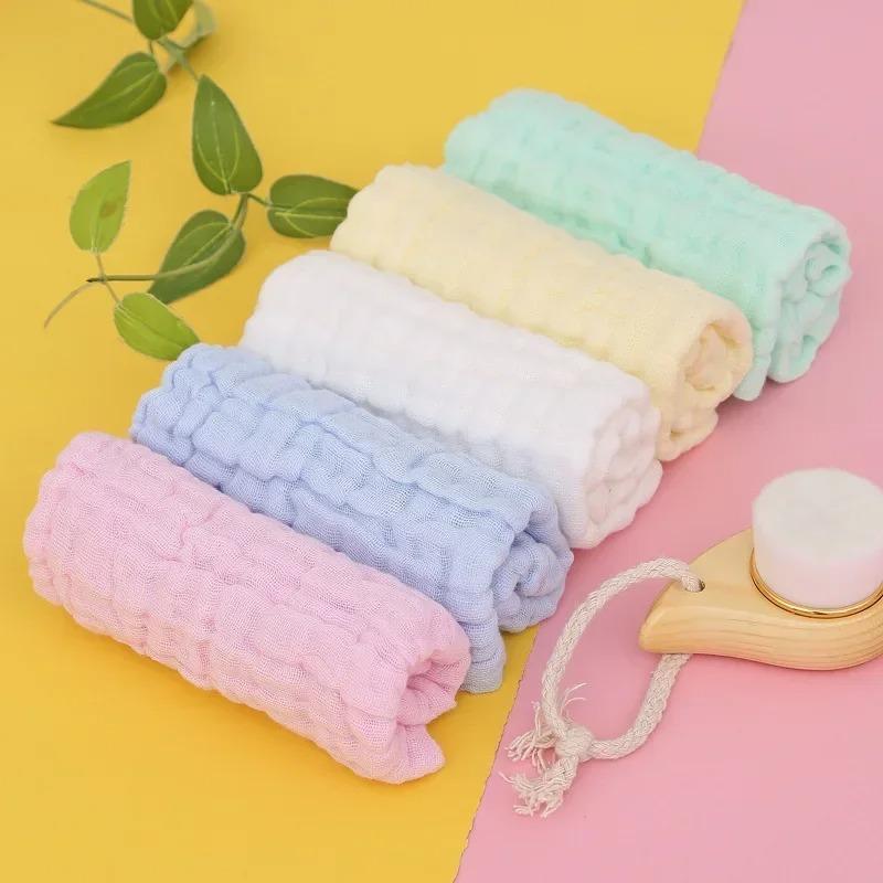 Asciugamano da bagno 30x30cm Asciugamani da viso Quadrati di mussola Salviette in cotone per le mani Garza per il bagno Alimentazione Bambini Fazzoletto