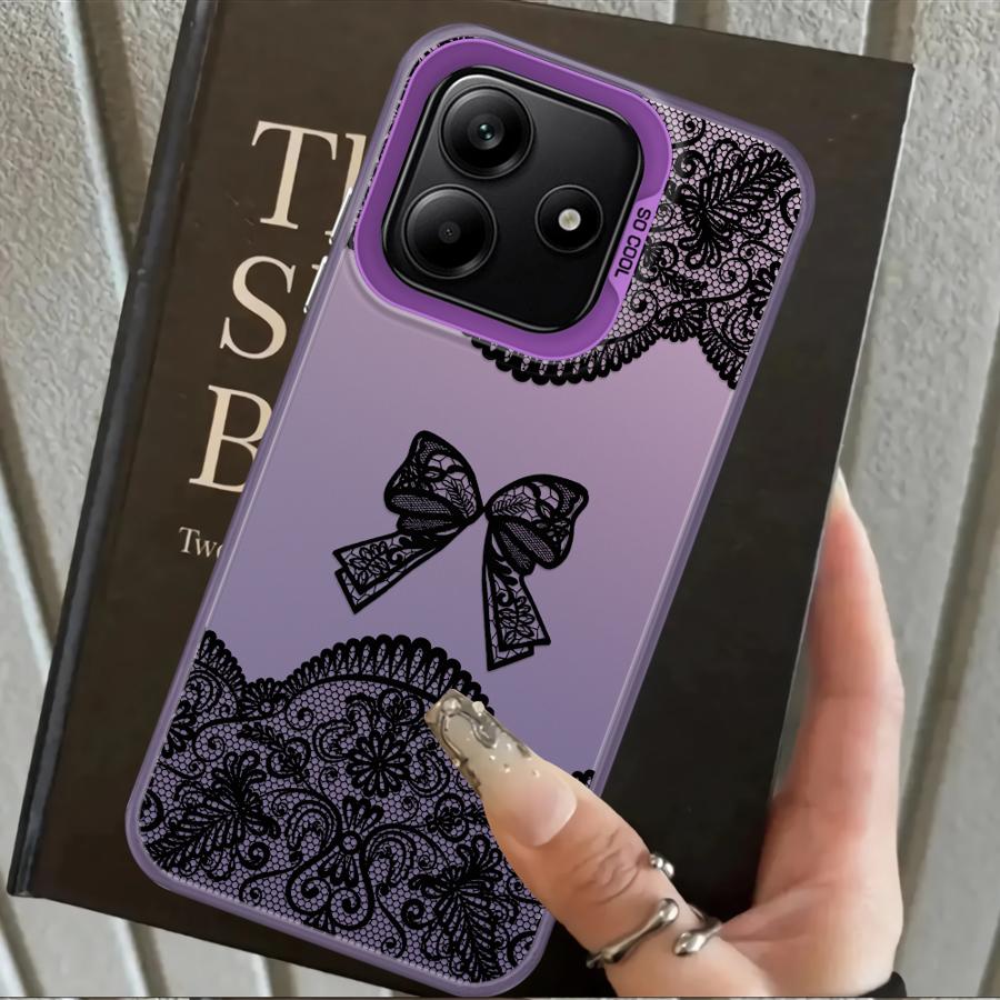 Cute Black Lace Case for Xiaomi Mi 11 Lite 13T 12T Pro Back Phone Cover