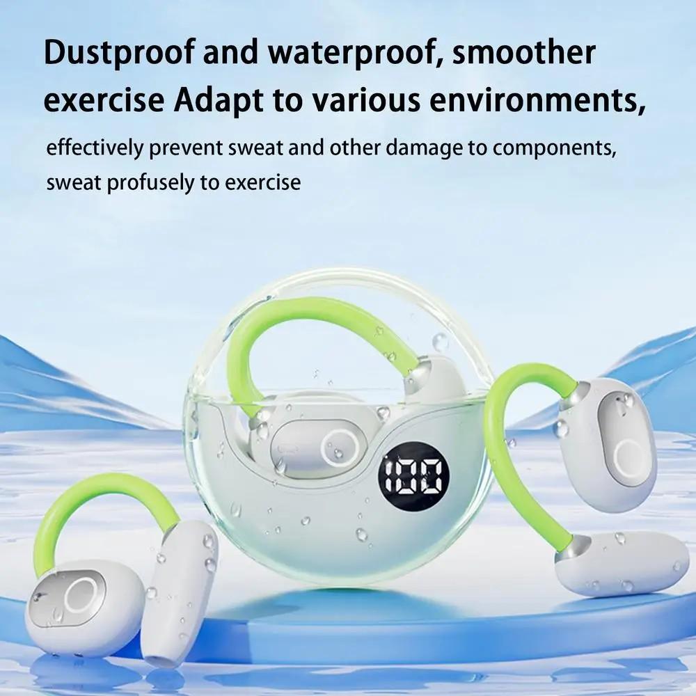 Noise Cancel Wireless Earphones Digital Display Touch Headset HiFi Subwoofer Headphone Low Latency Waterproof