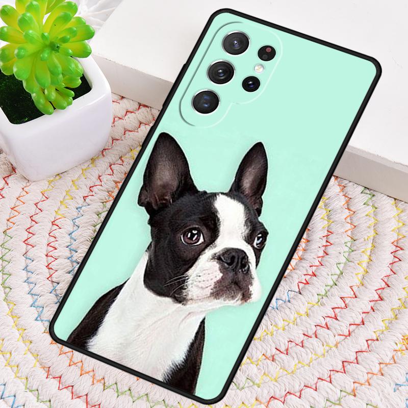 Boston Terrier Dog Puppy Phone Case for Samsung Galaxy note 10 pro S26 Ultra S23 S24 FE S25 S21 S22 PLUS shockproof Cove