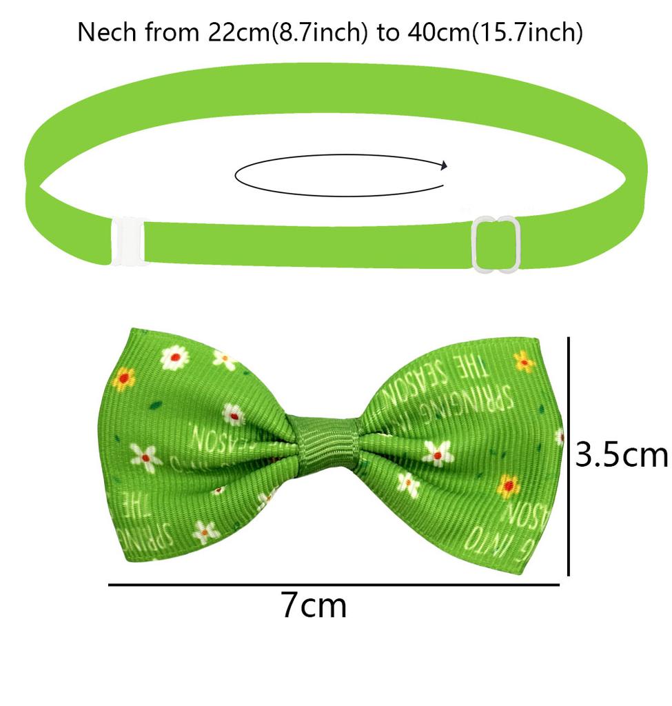50/100Pcs Spring Flower Dog Bow Ties Green Yellow Pets Grooming Bows Cute Flower Dog Bowties Daily Decotation Bow Ties Bowknots