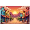 Western Scene Decoration Desert Scene Desert Scene Banner Sunset Background Colorful Sunset Outdoor Banner For Wall Decoration