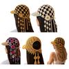 Breathable Summer Headwear Hand Crocheted Sunflower Baseball Cap, Bohemian Tassel Bell Hat, Handmade Knit Cutout Floral Spring Fashion Cap Beanie