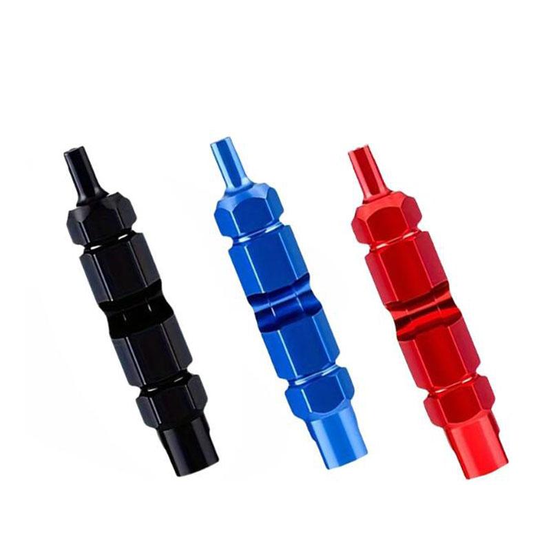 Aluminum Alloy French Valve Wrench Tool American Valve Core Tool Multi-function Removal Tire Extension Rod