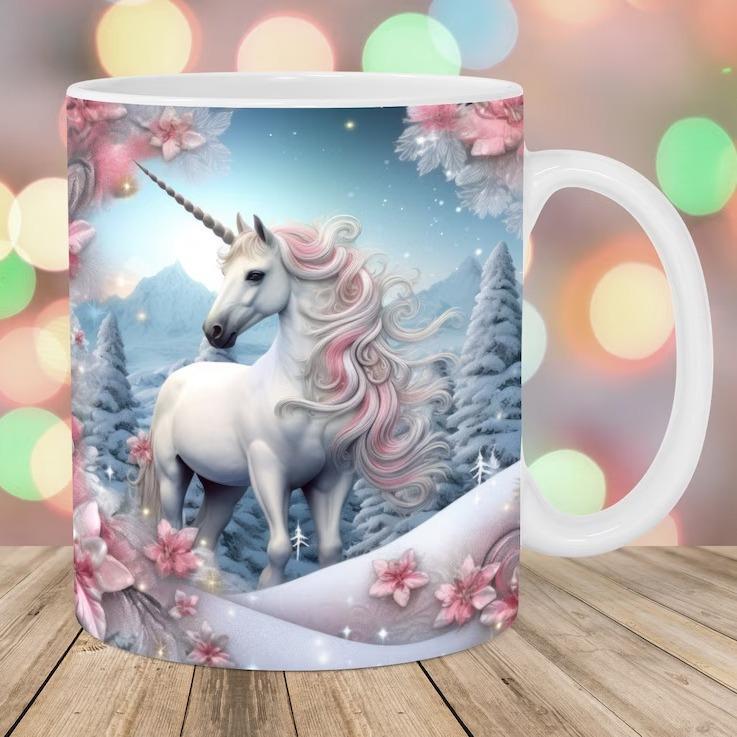 

3D Unicorn Unicorn Ceramic Coffee Mark Cup Tea Cup Hole In A Wall New Horse 301-400ml