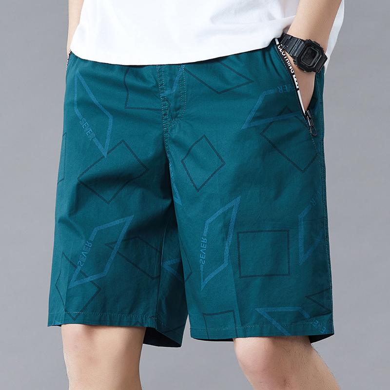 Men's Summer Shorts Cotton Knee Beach Pants Golf Plaid Zipper Pocket Y2K Swim Beach Relaxed Fit Jogger Shorts