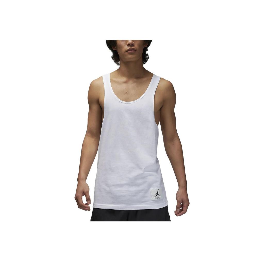 Jordan Essentials Solid Color Sports Tank Top Men Tops White DX9586-100