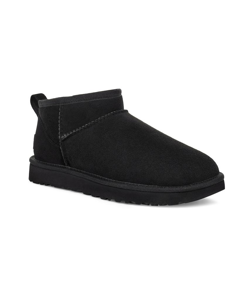 Ugg [Women] Overlock Stitch Ultra Mini Boots (Classic Ultra Mini) - Black / 1116109-Blk