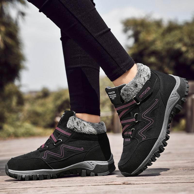 Step Cotton Shoes Warm Square Dance Middle-aged and Elderly Sports Shoes Outdoor Sports Snow Boots Mountaineering Winter Non-slip