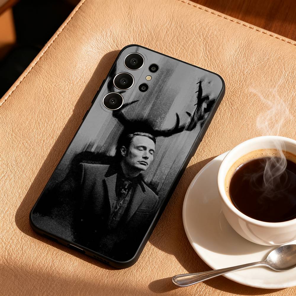 M-Mads M-Mikkelsen H-Hannibal Phone Case For Samsung S26,S25,S24,S21,S22,S23,S30,Ultra,S20,FE,Lite,10,9,Black Cover