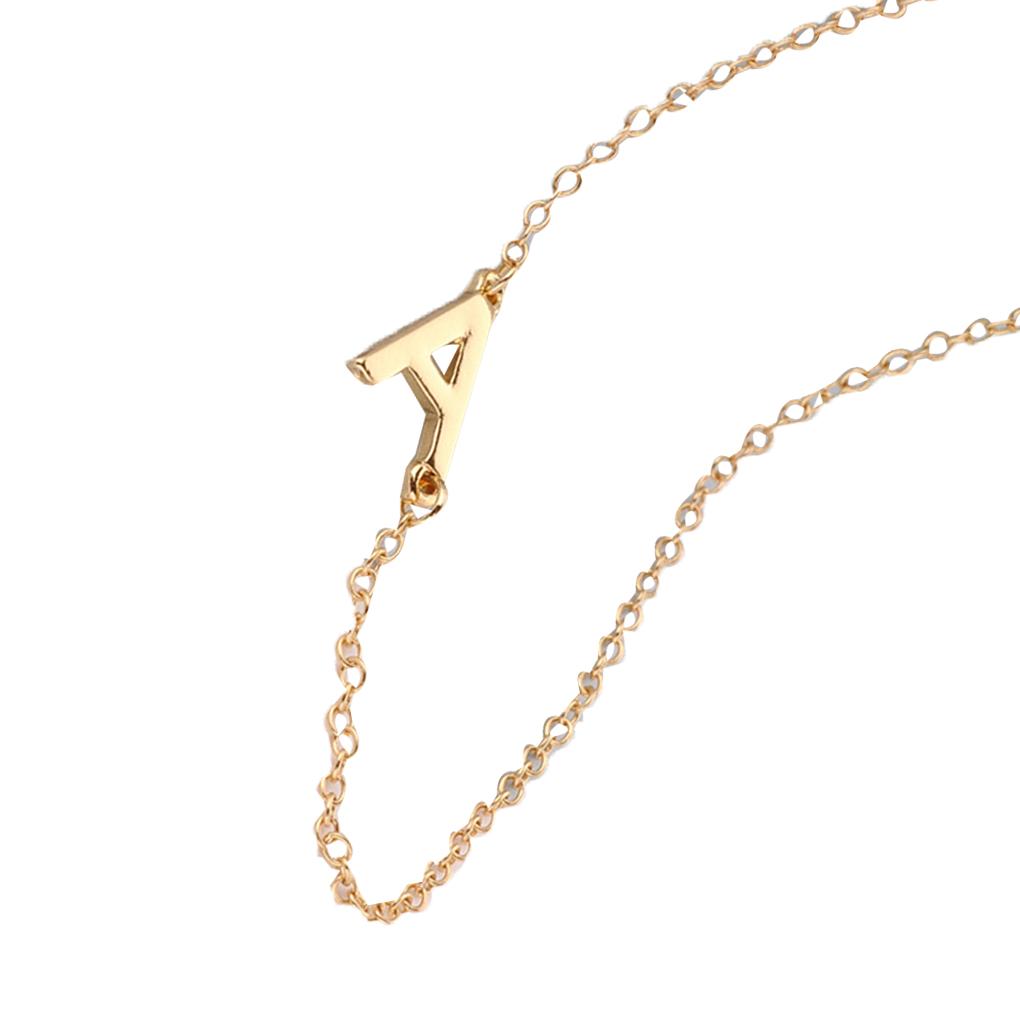 Colier Femei Litere Engleze Casual Fete Aliaj de Cupru Pandantiv de Gât Lanț Clavicular Bijuterii