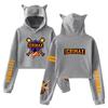 Short Hoodies Women Icrimax Printed Lady Sweatshirt Tracksuit Long Sleeve Female Cropped Top Fashion Korean Clothes Harajuku