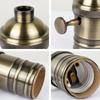 1/5PCS Vintage E26/E27 Retro Vintage Edison Industrial Light Bulb Lamp Holder Socket With Switch Copper Pendant Lamp Holder