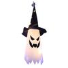 Tree Flashing LED Indoor Outdoor Hanging Light Witch Hat Halloween Decoration Glowing Ghost