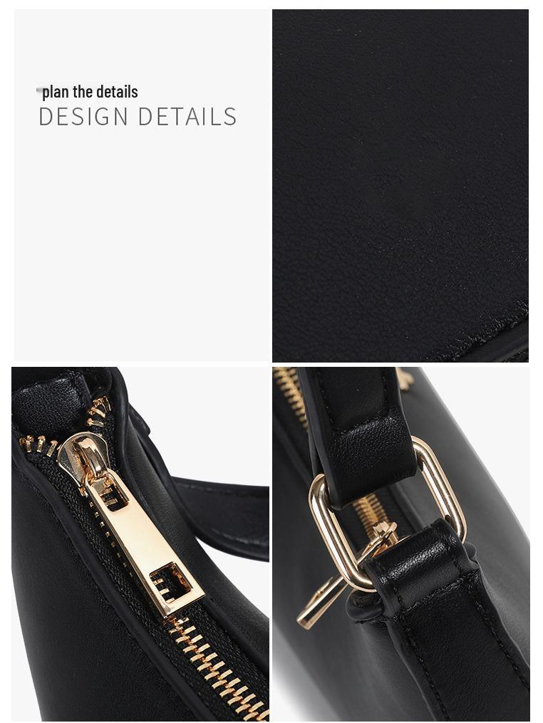 Nische 2025 Retro Damen Vielseitige Einfarbige Achseltasche mit Kette