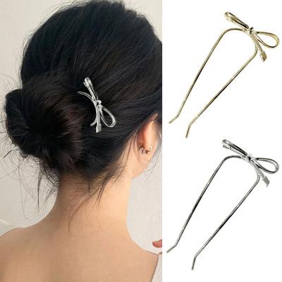 Hair Stick Easy To Wear Bow Decor Hair Organizer Stick Parties Proms Festivals Cosplay Hair Clip Hair Accessory