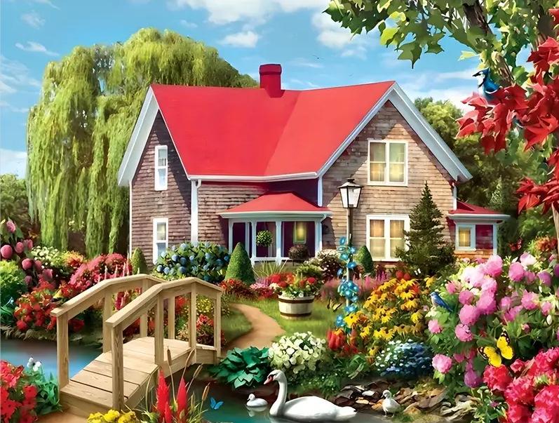 30x40cm DIY Full Drill Landscape Diamond Painting